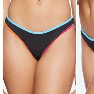Forever 21 black low rise bikini bottoms swimsuit
